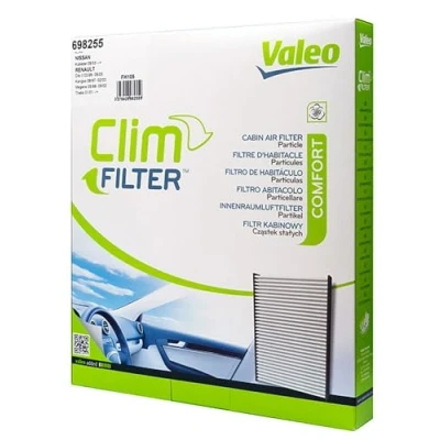 Abbildung von VALEO CLIMFILTER COMFORT 698255 Innenraumfilter Partikelfilter 230 158 30 RENAULT: Kangoo I, CLIO 2, I Rapid, DACIA: Logan Limousine