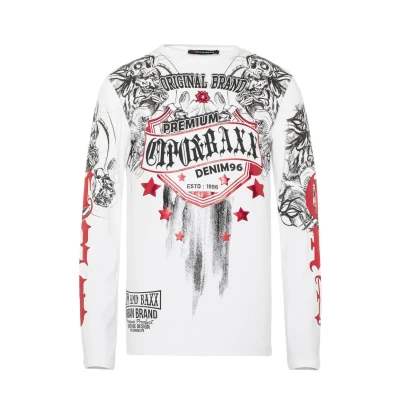Abbildung von Cipo &amp; Baxx Langarmshirt, Herren, Größe: XXL, White