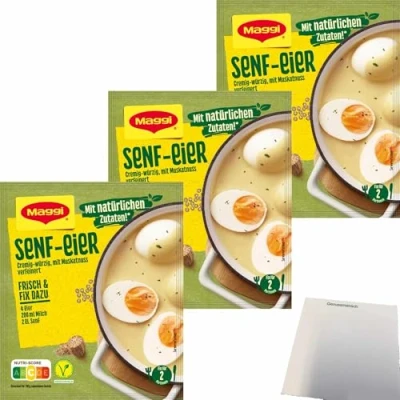 Abbildung von usy Bundle für Maggi Fix Senf Eier 3er Pack (3x41g Packung) + Block