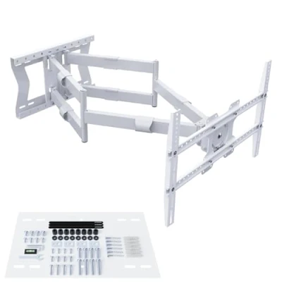 Abbildung von XTRARM TiTon Double 100 cm, TV Wandhalterung, schwenkbar, neigbar 80kg, VESA max.600x400 weiß
