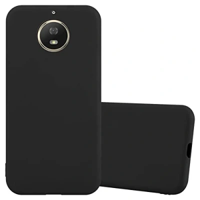 Abbildung von Cadorabo Hülle kompatibel mit Motorola Moto G5S Schutzhülle TPU Silikon Case Candy Design Slim Kratzfest Weiche Gummi Rundumschutz für in Schwarz