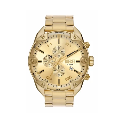 Abbildung von Diesel Spiked Chronograph All goldcoloured, Herren, Größe: One Size, gold coloured