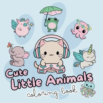 Abbildung von Cute Little Animals: Easy &amp; Bold Coloring Book for Kids and Adults