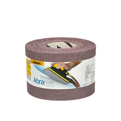 Abbildung von Mirka Abranet Netz Schleifrolle 115 mm x 25 m Klett / Korn P240 1 Rolle zum Schleifen von Holz, Spachtel, Lack, Kunststoff 5454400125