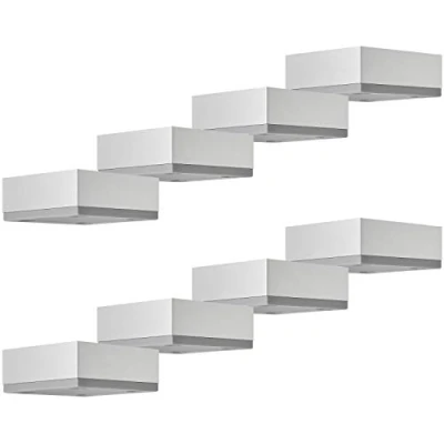 Abbildung von SOTECH 8er Set Möbelbeine MOTEL 25 mm 65 x Silberoptik eloxiert Sockelfüße aus Aluminium
