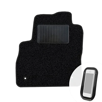 Abbildung von moto MOLTICO Fahrer Fußmatte Auto Velours Fahrerseite Autoteppiche Schwarz Fahrermatte 1 teilig passend für Isuzu D max ab 2011