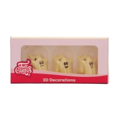 Abbildung von FunCakes Schokoladendekorationen 3D Geister Set/6