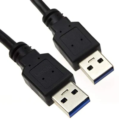 Abbildung von USB 3,0 SuperSpeed Stecker A Zum Kabel Anschlusskabel 2 m Schwarz [2 Meter/2m]