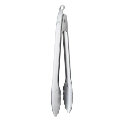 Abbildung von RÖSLE Barbecue Grillzange, Hochwertige Grillzange mit patentiertem Verschlusssystem zum Grillen, Kochen und Servieren, 30 cm, Edelstahl 18/10, Spülmaschinengeeignet, Silber