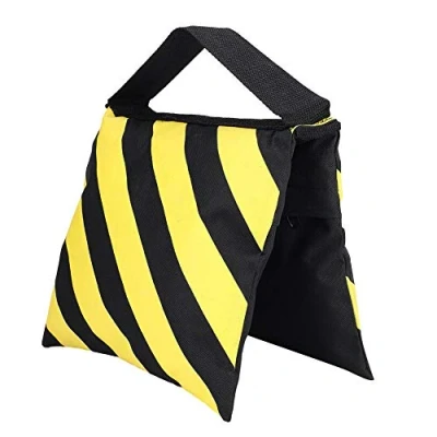 Abbildung von Fotografie Sandsack, Professionelle Gelb &amp; Schwarz Streifen Schießen Balance Sandsack Gewicht Tasche für Fotostudio Video Licht Ständer Stativ Bühne Film Lampenständer