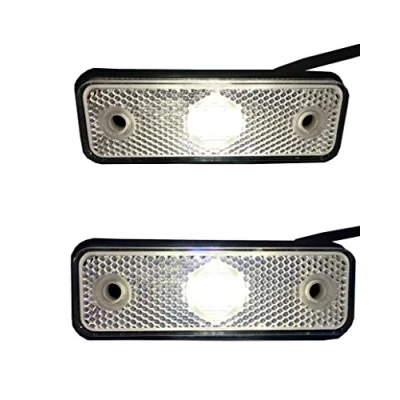 Abbildung von 2x Weiß LED Begrenzungsleuchte 12V 24V Umrissleuchte Anhänger LKW E 9 102x36x17