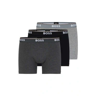 Abbildung von BOSS Power 3 PACK Panties, Herren, Größe: Large, Open grey