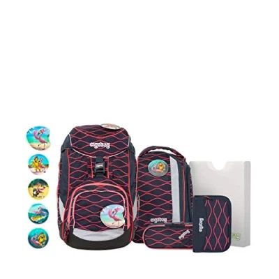 Abbildung von ergobag Pack Set Rucksack, Unisex Kinder, Coral Waves, 20 Liter
