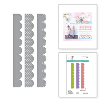 Abbildung von Spellbinders Stitch &amp; Dots Scallop Borders Etched Dies (S3 536)