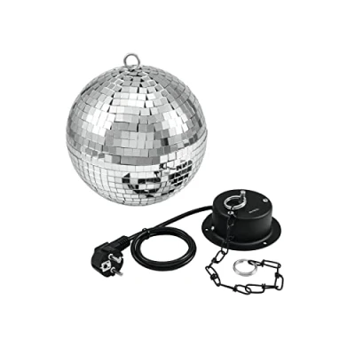 Abbildung von EUROLITE Spiegelkugel 20cm mit MD 1015 Motor Set Motor, und Kette
