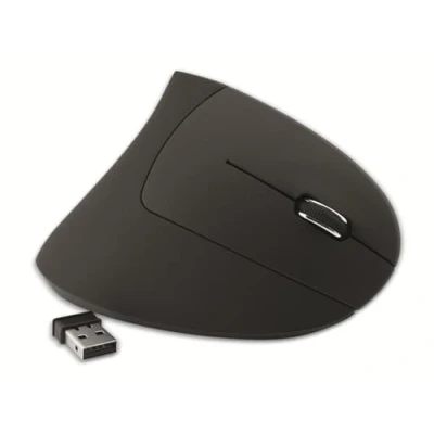 Abbildung von MediaRange ergonomische 6 Tasten Funk Maus mit optischem Sensor für Rechtshänder, schwarz
