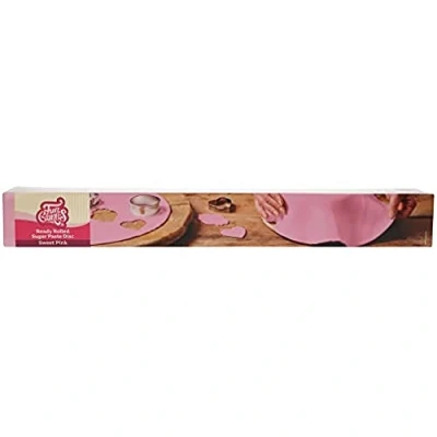 Abbildung von FunCakes Ausgerollte Rollfondant Disc Sweet Pink: Köstliches Vanille Aroma, bereits gerollt, einfach zu verwenden, perfekt für die Kuchendekoration, 430 g