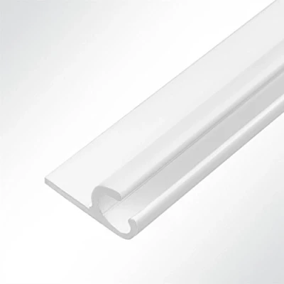 Abbildung von U Laufschiene Kederschiene Aluminium weiß für 6,0 9,0mm Keder, LYSEL®, (1 tlg)