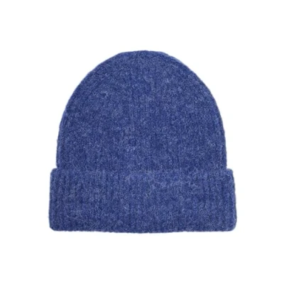 Abbildung von VERO MODA Damen Vmgila Rib Beanie Noos Strickmütze, Surf The Web/Detail:Black Melange, Einheitsgröße