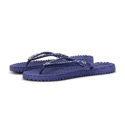 Abbildung von Ilse Jacobsen Damen Glitzer Flip Flop, CHEERFUL01 Zehentrenner, Blau (Blau)