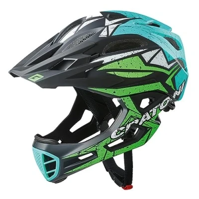 Abbildung von Cratoni C Maniac Pro Black/Lime/Turquoise Matt L XL Fahrradhelm