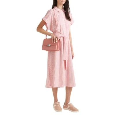 Abbildung von United Colors of Benetton Striped Blusenkleid, Damen, Größe: Medium, Red
