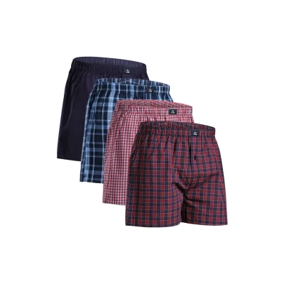 Abbildung von Danish Endurance 4 PACK Casual Boxershorts, Herren, Größe: Large, Multicolor/blue/red