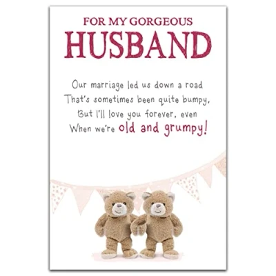 Abbildung von Emotional Rescue Grumpy Greetings Cards Husband Card, Suitable for Anniversary Birthday Card Husband, Valentines Father&#039;s Day, Day