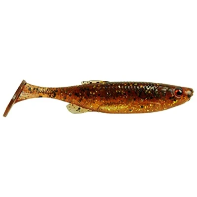 Abbildung von Savage Gear Fat Minnow T Tail Shad Motoroil UV 13cm 20g (5 Stück) Gummifisch