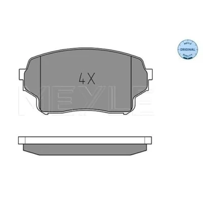 Abbildung von MEYLE 025 243 0115/W Bremsbelagsatz ORIGINAL Quality Vorderachse exkl. Verschleißwarnkontakt mit Anti Quietsch Blech SUZUKI: Grand Vitara 2 SUV