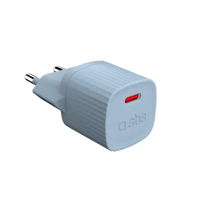 Abbildung von SBS Ladegerät mit recycelten GRS Materialien, USB C Anschluss, 25 Watt, EU Stecker, umweltfreundlich, ideal für Android Smartphones, iPhone, Tablets, Kopfhörer, Lautsprecher, Smartwatches