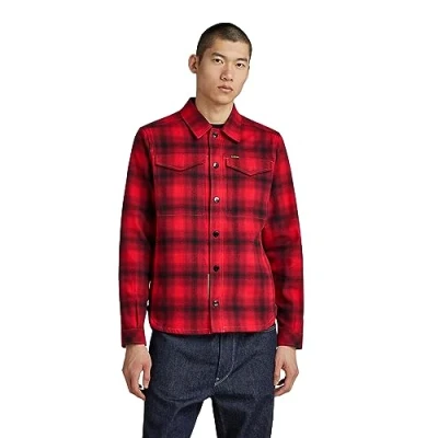 Abbildung von G STAR RAW Herren check overshirt, Mehrfarben (dk flame blur D23662 C904 G090), S