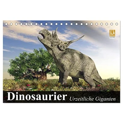 Abbildung von Dinosaurier. Urzeitliche Giganten (Tischkalender 2025 DIN A5 quer), CALVENDO Monatskalender