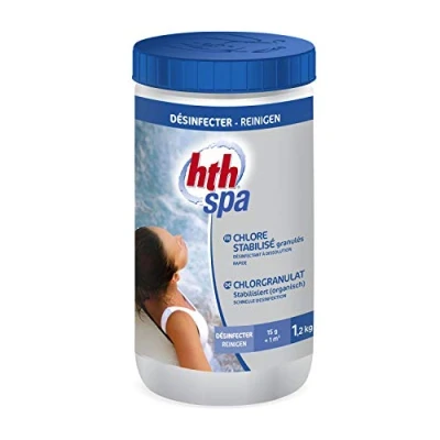 Abbildung von hth Poolpflege Spa Chlorgranulat stabilisiert 1,2 kg zur Whirlpool Desinfektion