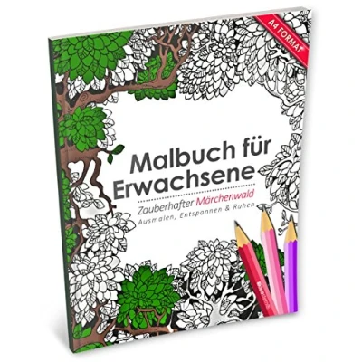 Abbildung von Malbuch für Erwachsene: Zauberhafter Märchenwald zum Ausmalen, Entspannen &amp; Ruhen (Kleestern®, A4 Format, 40+ Motive)