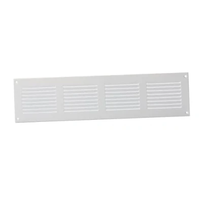 Abbildung von 400x100mm Lüftungsgitter Weiß Abluftgitter mit Insektenschutz Abluft Zuluft Metall Gitter