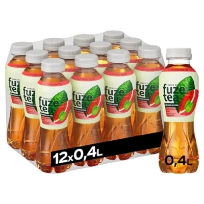 Abbildung von Fuze Tea Schwarzer Tee Wassermelone Minze Fusion aus und fruchtigem Geschmack ohne Zucker Kalorien nachhaltigem Anbau Einweg Flaschen (12 x 400 ml)