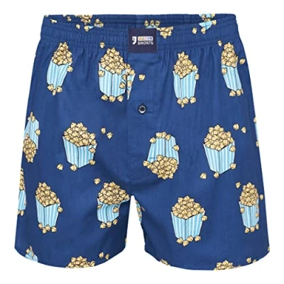 Abbildung von Happy Shorts Boxershorts, Herren, Größe: Large, Popcorn aqua
