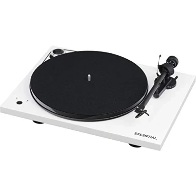 Abbildung von Pro Ject Essential III RecordMaster + OM 10 High Gloss White