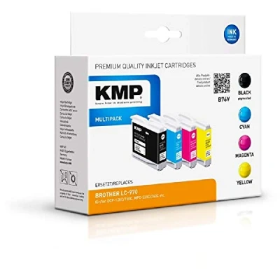 Abbildung von KMP Tinte B76V Multipack ersetzt Brother LC970VALBP (alternativ zu B13V)