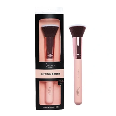 Abbildung von SINCERO SALON Foundation Pinsel I Make Up zum Verblenden von Flüssigkeiten, Creme und Puder, Roségold