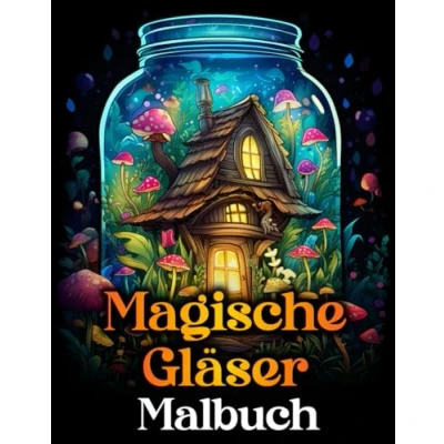 Abbildung von Magische Gläser Häuser Malbuch: 50 Kreative und Entspannende Mystische Feenhäuser im Glas Malvorlagen für Erwachsene Jugendliche