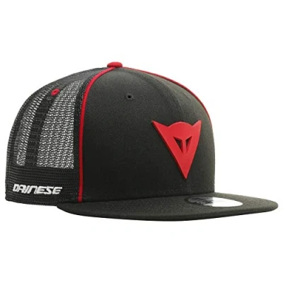 Abbildung von Dainese Herren 9fifty Trucker Snapback Cap Baseballkappe Sommer, Schwarz/Rot, Einheitsgröße