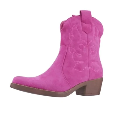 Abbildung von Elara Cowboy/Bikerstiefelette, Damen, Größe: 39, Rosa Schuhe