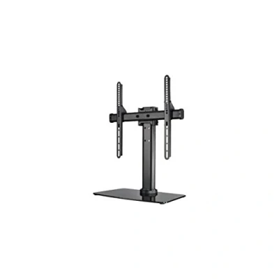 Abbildung von Hama TV Ständer, neigbar, drehbar, vollbeweglich (für Fernseher von 81 140cm/32 55 Zoll, höhenverstellbar, Grundplatte aus Glas, bis 30kg, VESA 400x400) Fernsehständer, Standfuß schwarz