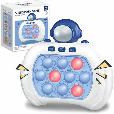 Abbildung von Azyh Easter Quick Push Game Fidget Toys Pro for Kids Adults, Handheld Fast Puzzle Machine, Bubble Stress Toy, Relief Party Favors, Gifts Boys (Blue Astronaut)