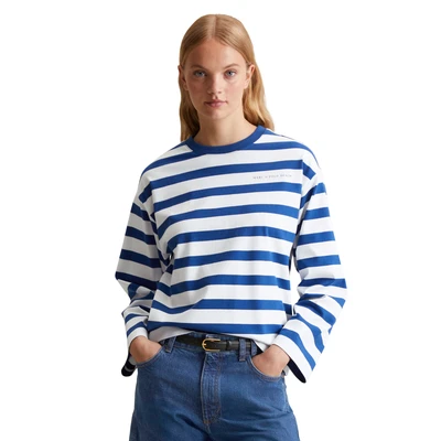 Abbildung von Marc O&#039;Polo Denim Langarmshirt, Damen, Größe: XS, Medium blue