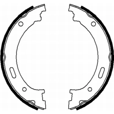Abbildung von TEXTAR 91073300 Handbremsbeläge ohne Handbremshebel JEEP: GRAND CHEROKEE 3, Commander