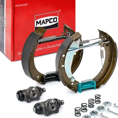 Abbildung von MAPCO 9754 Bremsensatz, Trommelbremse Hinterachse mit Radbremszylinder, Zubehör VOLKSWAGEN: Polo III Schrägheck, IV Schrägheck