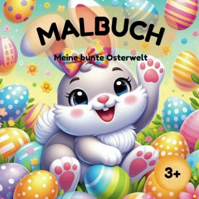 Abbildung von Malbuch &quot;Meine bunte Osterwelt&quot;: 30 liebevoll gestaltete Motive zum Ausmalen für kleine Künster ab 3 Jahren